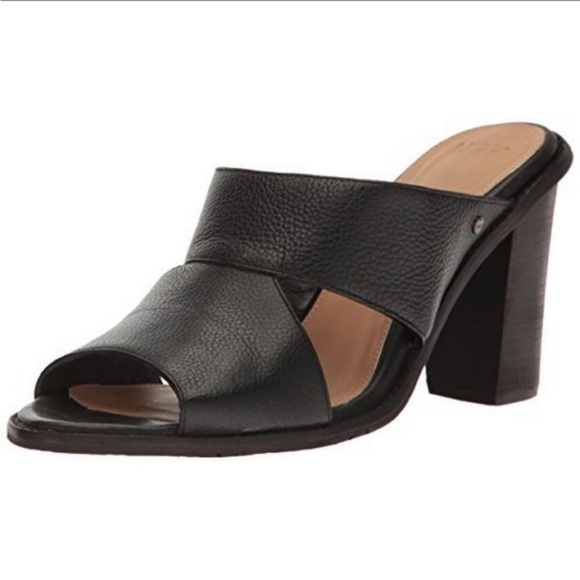 UGG Celia Leather Block Heel Sandals - Picture 1 of 10